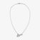 14K white gold cursive love diamond necklace