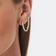 Double post diamond tennis earring - on model