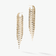 14K yellow gold elongated blake fringe huggies