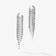 14K white gold elongated blake fringe huggies