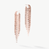14K rose gold elongated blake fringe huggies