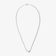 14K white gold single nude link diamond pendant necklace