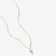 14K yellow gold mini cross pave diamond pendant necklace