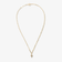 14K yellow gold mini cross pave diamond pendant necklace