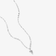 14K white gold mini cross pave diamond pendant necklace