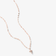 14K rose gold mini cross pave diamond pendant necklace