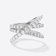 GRADUATED DIAMOND CRISS CROSS RING