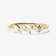 14K yellow gold zig zag pear diamond ring