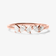 14K rose gold zig zag pear diamond ring
