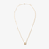 14K yellow gold diamond heart pendant necklace