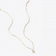 14K yellow gold cusp pendant diamond necklace