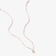 14K rose gold cusp pendant diamond necklace