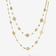 14K yellow gold double strand gypsy disc necklace