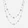 14K white gold double strand gypsy disc necklace