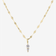 14K yellow gold diamond spike pendant necklace