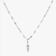 14K white gold diamond spike pendant necklace