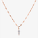 14K rose gold diamond spike pendant necklace