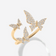 14K yellow gold Multi butterfly diamond wrap ring