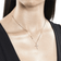 Everyday diamond cross necklace - on model