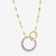 14K yellow gold diamond interlocking cusp necklace