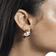 Small bold hollow hoops - on model