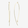 14K yellow gold solo dangle diamond hooked on hoops