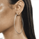 Mega thin inside out diamond hoops - on model