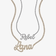 14K yellow gold custom diamond tennis nameplate necklace