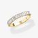 14K yellow gold Baguette diamond stackable ring