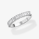 14K white gold baguette diamond stackable ring