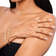 Baguette diamond eternity ring-on model