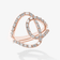 14K rose gold baguette diamond illuminating ring