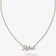 14K yellow gold small custom diamond tennis nameplate necklace
