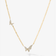 14K yellow gold double butterfly diamond necklace