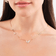 Double butterfly diamond necklace - on model