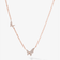 14K rose gold double butterfly diamond necklace