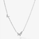 14K white gold double butterfly diamond necklace