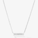 14K white gold diamond baguette bar pendant malibu necklace