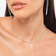 Baguette diamond tennis necklace - on model