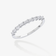 14K white gold 9 piece baguette diamond stackable ring