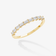 14K yellow gold 9 piece baguette diamond stackable ring