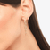 Mini scattered diamond hooked on hoops - on model