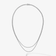14K white gold thin double strand diamond tennis choker necklace