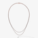 14K rose gold thin double strand diamond tennis choker necklace