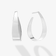 14K white gold wrapped curved hoops