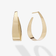14K yellow gold wrapped curved hoops