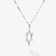 14K white gold star of david charm necklace