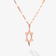 14K rose gold star of david charm necklace