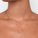 Star of david charm necklace - on model