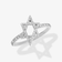 14K white gold star of david diamond ring